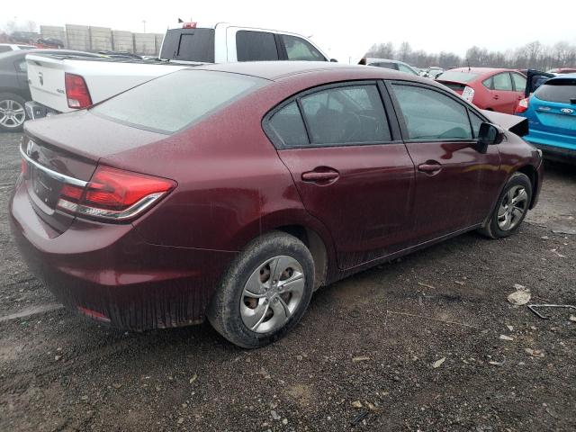 19XFB2F5XFE267777 - 2015 HONDA CIVIC LX MAROON photo 3