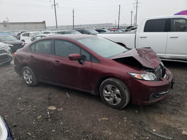 19XFB2F5XFE267777 - 2015 HONDA CIVIC LX MAROON photo 4