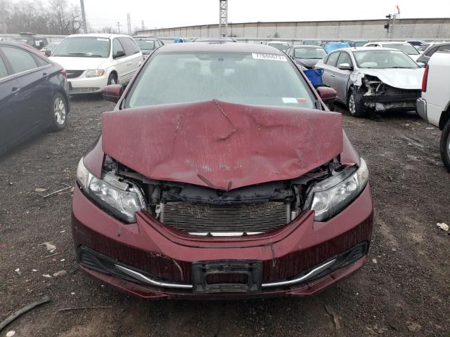 19XFB2F5XFE267777 - 2015 HONDA CIVIC LX MAROON photo 5