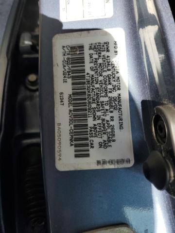 4T1BE32K82U609211 - 2002 TOYOTA CAMRY LE BLUE photo 12