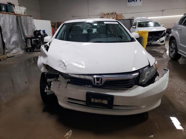 19XFB2F51CE076101 - 2012 HONDA CIVIC LX WHITE photo 5