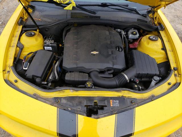 2G1FE1E34D9243951 - 2013 CHEVROLET CAMARO LS YELLOW photo 11