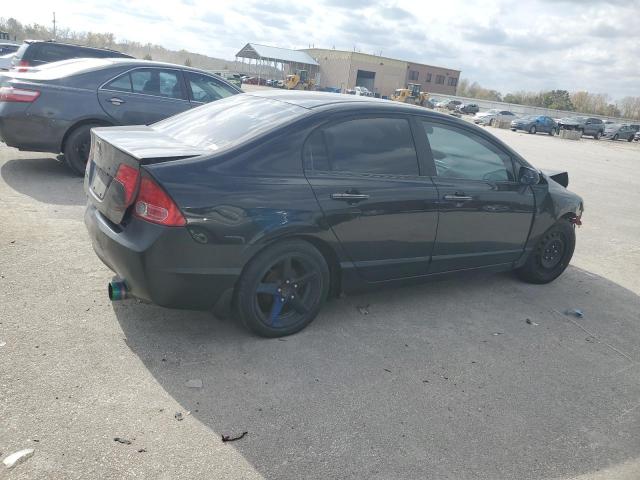 1HGFA16578L034707 - 2008 HONDA CIVIC LX BLACK photo 3