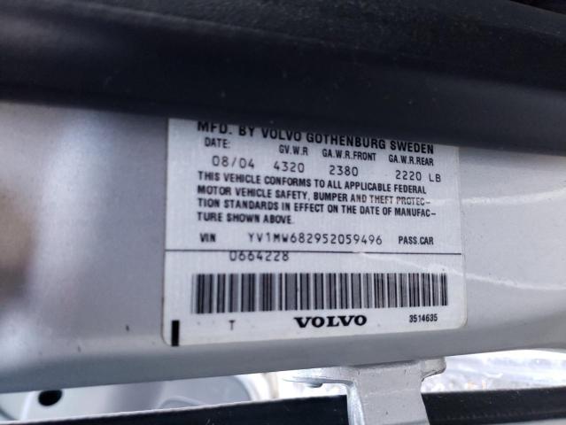 YV1MW682952059496 - 2005 VOLVO V50 T5 SILVER photo 12