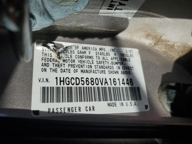 1HGCD5680VA161446 - 1997 HONDA ACCORD VALUE GRAY photo 12