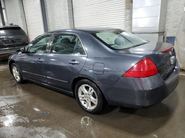 1HGCM56387A151609 - 2007 HONDA ACCORD SE BLUE photo 2