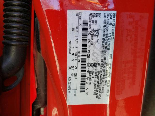 1FADP3K22DL254204 - 2013 FORD FOCUS SE RED photo 12