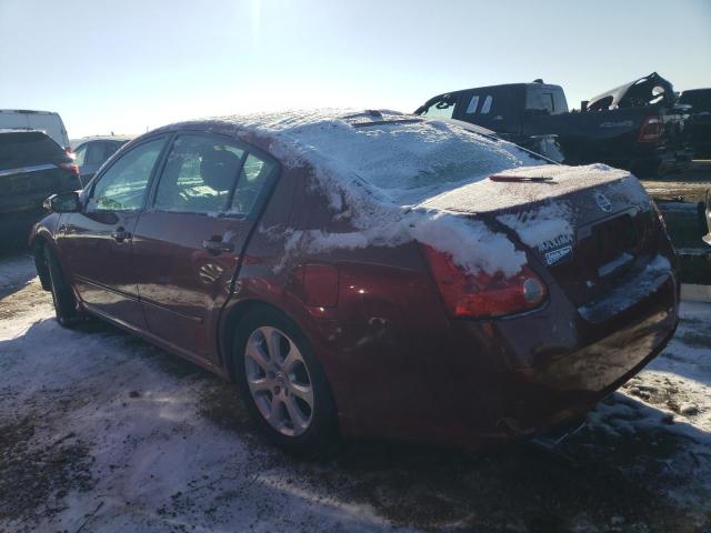 1N4BA41E28C816697 - 2008 NISSAN MAXIMA SE RED photo 2