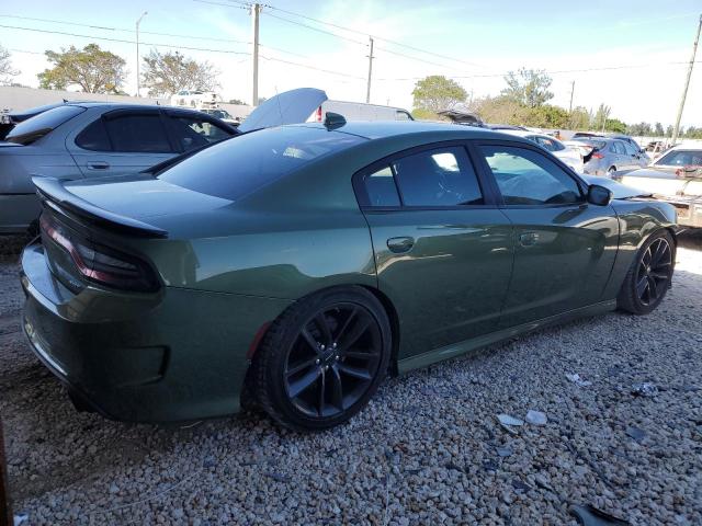 2C3CDXGJ7KH527576 - 2019 DODGE CHARGER SCAT PACK GREEN photo 3
