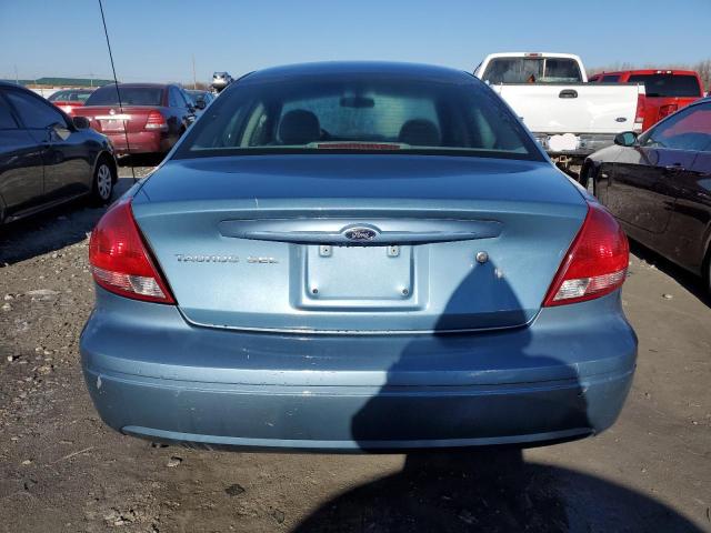 1FAFP56U87A188919 - 2007 FORD TAURUS SEL BLUE photo 6