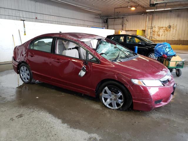 2HGFA16559H364764 - 2009 HONDA CIVIC LX MAROON photo 4