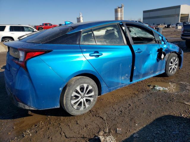 JTDL9RFUXK3010585 - 2019 TOYOTA PRIUS BLUE photo 3