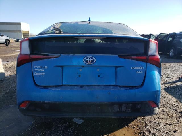 JTDL9RFUXK3010585 - 2019 TOYOTA PRIUS BLUE photo 6