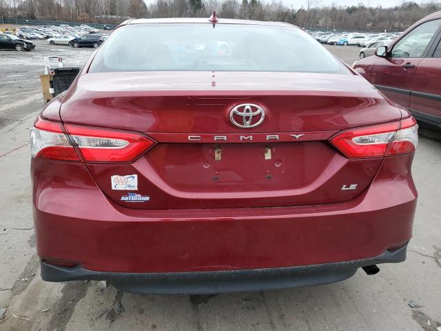 4T1B11HK4KU699657 - 2019 TOYOTA CAMRY L BURGUNDY photo 6