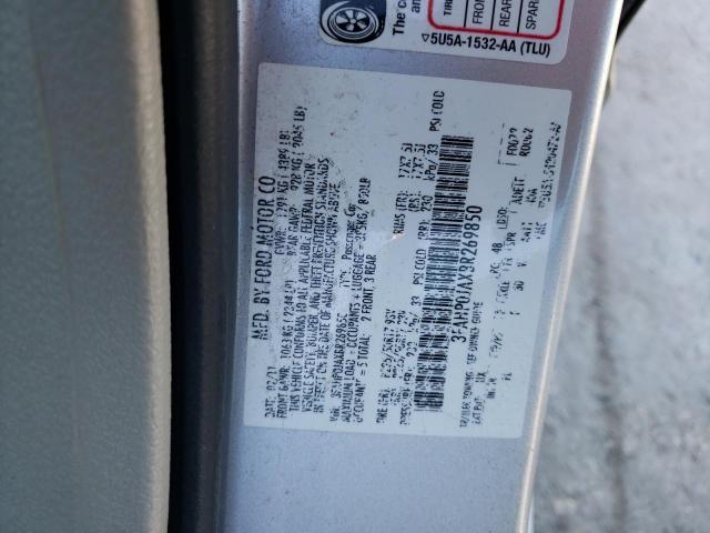 3FAHP0JAXBR269850 - 2011 FORD FUSION SEL SILVER photo 12