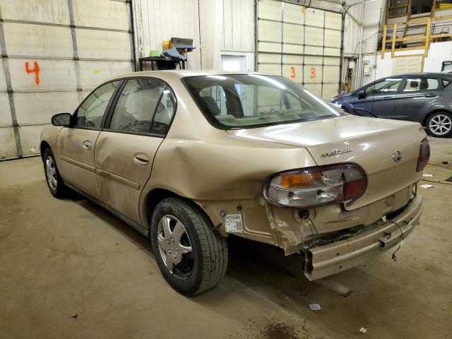 1G1ND52J22M519357 - 2002 CHEVROLET MALIBU BEIGE photo 2