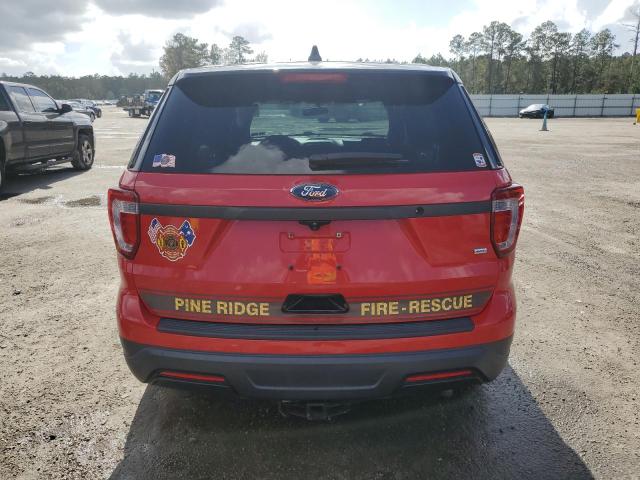 1FM5K8AR6JGB59203 - 2018 FORD EXPLORER POLICE INTERCEPTOR 红色 照片 6