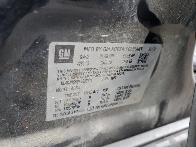 KL4CJBSB0EB653714 - 2014 BUICK ENCORE CONVENIENCE 黑色 照片 12