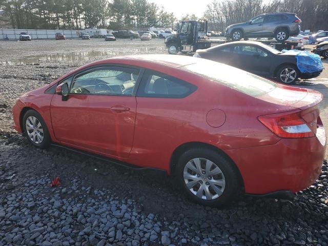 2HGFG3B52CH552651 - 2012 HONDA CIVIC LX RED photo 2