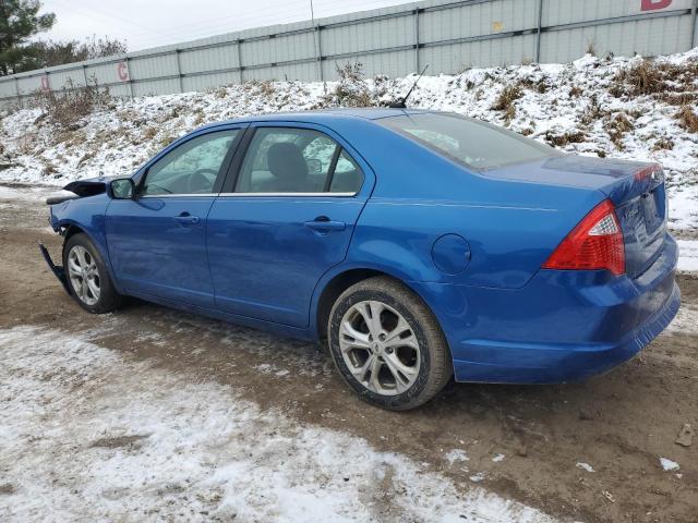 3FAHP0HG5CR211429 - 2012 FORD FUSION SE BLUE photo 2