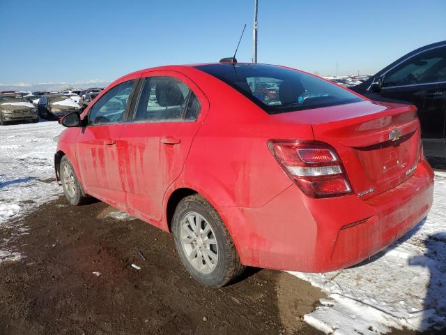 1G1JD5SH9H4132776 - 2017 CHEVROLET SONIC LT RED photo 2