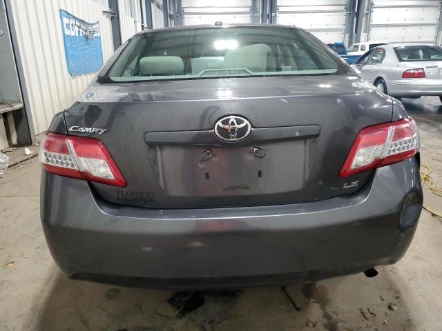 4T4BF3EK6BR179810 - 2011 TOYOTA CAMRY BASE GRAY photo 6