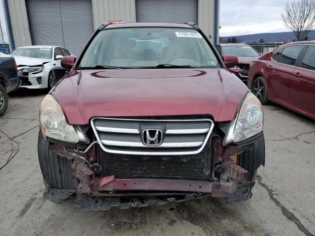 JHLRD78826C063335 - 2006 HONDA CR-V EX MAROON photo 5