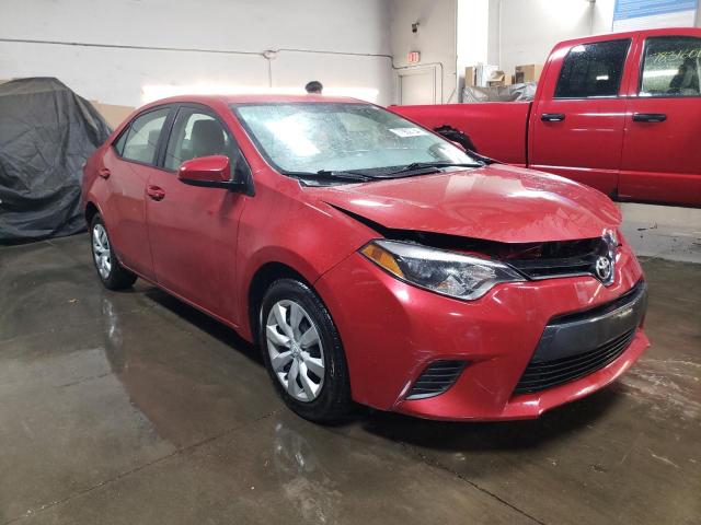 5YFBURHE4GP504567 - 2016 TOYOTA COROLLA L RED photo 4