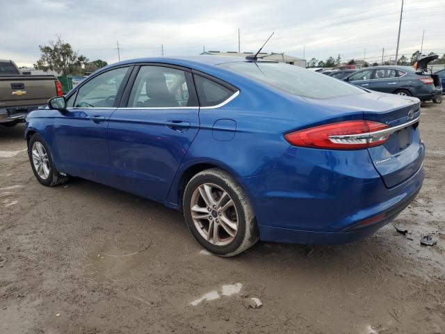 3FA6P0HD6JR211210 - 2018 FORD FUSION SE BLUE photo 2