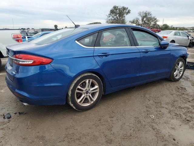 3FA6P0HD6JR211210 - 2018 FORD FUSION SE BLUE photo 3