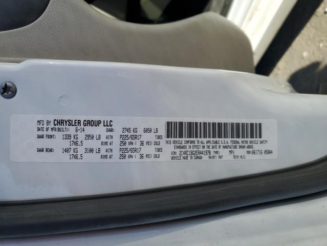 2C4RC1BG2ER441978 - 2014 CHRYSLER TOWN & COU TOURING WHITE photo 13