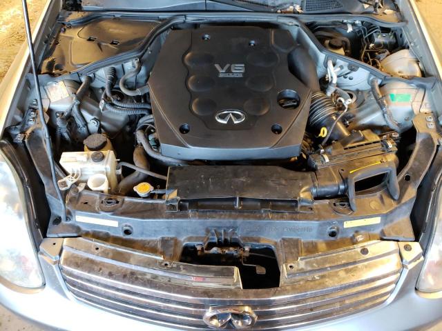 JNKCV51F64M705252 - 2004 INFINITI G35 SILVER photo 11