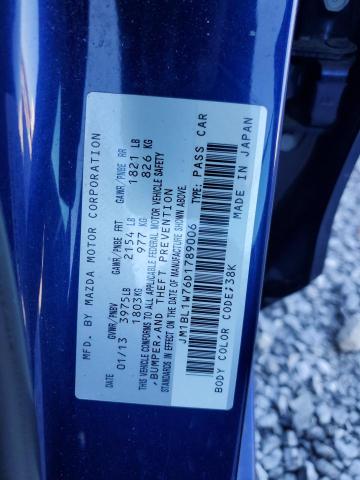 JM1BL1W76D1789006 - 2013 MAZDA 3 I BLUE photo 12