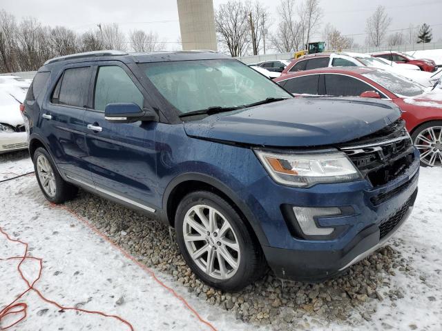 1FM5K8F87GGB96074 - 2016 FORD EXPLORER LIMITED BLUE photo 4