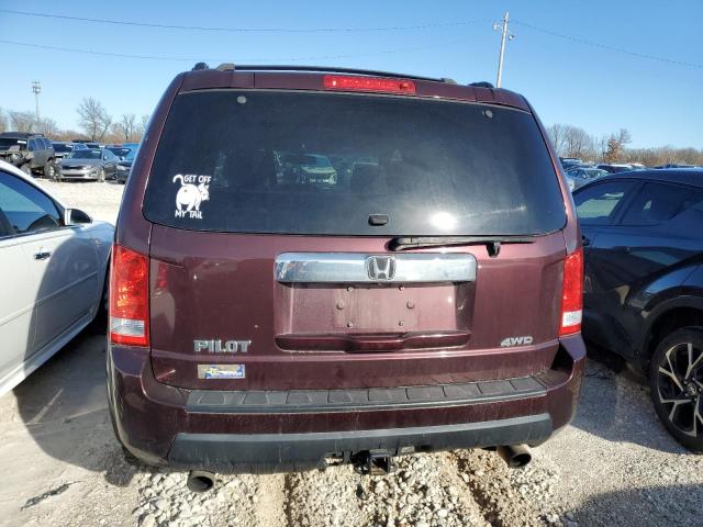 5FNYF4H74BB019343 - 2011 HONDA PILOT EXLN MAROON photo 6