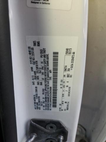 1FMCU9H9XDUD83688 - 2013 FORD ESCAPE SEL WHITE photo 12