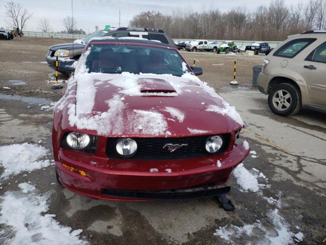 1ZVFT85H575283617 - 2007 FORD MUSTANG GT RED photo 5