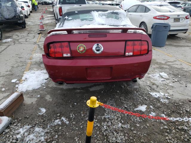 1ZVFT85H575283617 - 2007 FORD MUSTANG GT RED photo 6