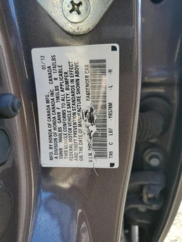 2HGFB2F57CH545360 - 2012 HONDA CIVIC LX TAN photo 12