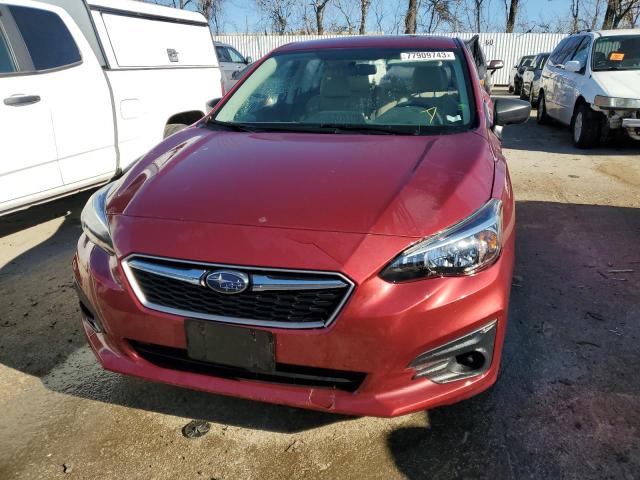 4S3GTAA60K3748327 - 2019 SUBARU IMPREZA MAROON photo 5