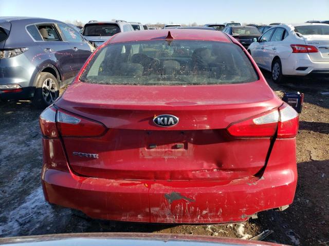 KNAFX4A69G5521339 - 2016 KIA FORTE LX RED photo 6