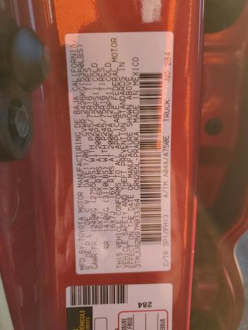 3TMJU62N97M033364 - 2007 TOYOTA TACOMA DOUBLE CAB PRERUNNER ORANGE photo 12