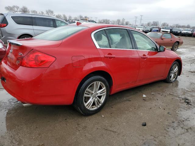 JN1CV6ARXDM352891 - 2013 INFINITI G37 RED photo 3