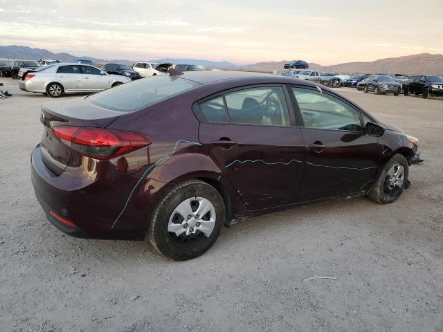 3KPFK4A78HE095174 - 2017 KIA FORTE LX BURGUNDY photo 3