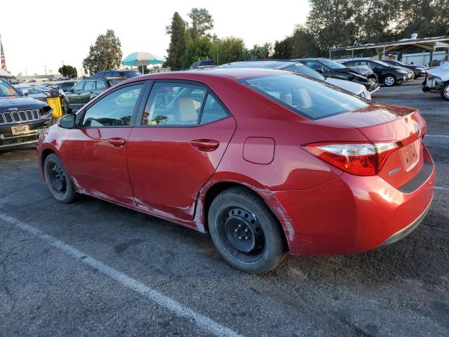 5YFBURHE5FP186649 - 2015 TOYOTA COROLLA L RED photo 2