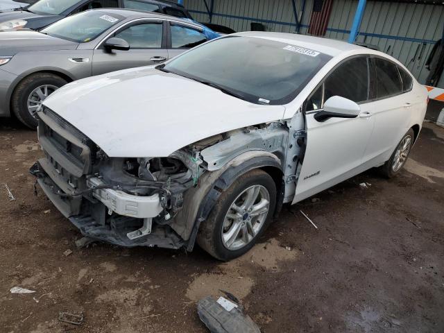 3FA6P0LU2JR118093 - 2018 FORD FUSION SE HYBRID WHITE photo 1