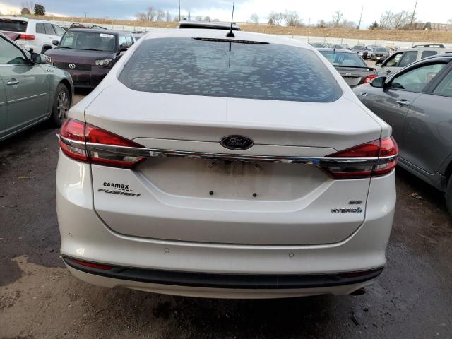 3FA6P0LU2JR118093 - 2018 FORD FUSION SE HYBRID WHITE photo 6