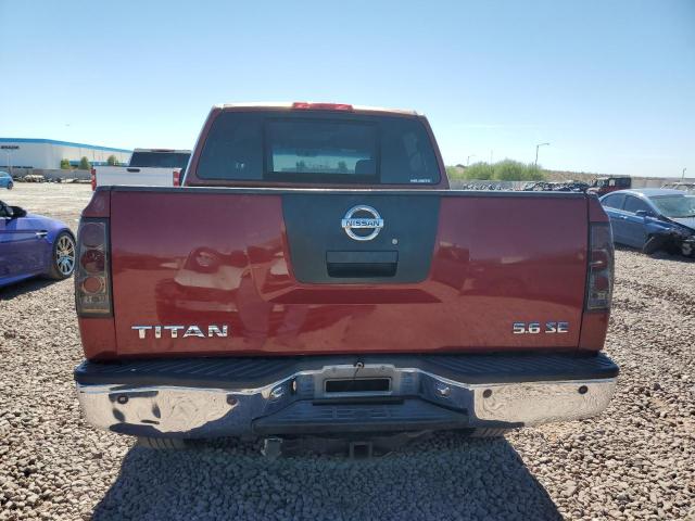 1N6AA07B35N509984 - 2005 NISSAN TITAN XE RED photo 6