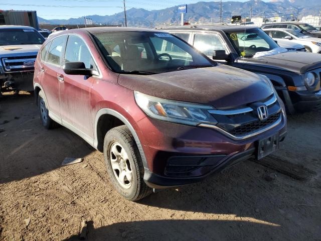 5J6RM4H34FL003826 - 2015 HONDA CR-V LX MAROON photo 4