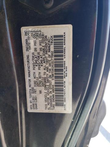 5TBRT34141S177662 - 2001 TOYOTA TUNDRA ACCESS CAB შავი ფოტო 12